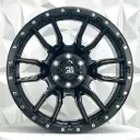 RIN 17X9 5-120 R1 SPORT 6098 / YZ01 MATT BLACK+CHROME RIVETS ET10 CB65.1