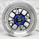 RIN 15X8.25 4-100/114.3 R1 SPORT 10650 BMF MI CHROME RIVETS RED CAP ET25 C73.1