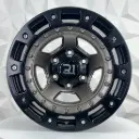 RIN 17X9 6-139.7 R1 SPORT RGW218 MATE BLACK+BRONZE FACE+BLACK LIP CHROME RIVETS ET0 CB110