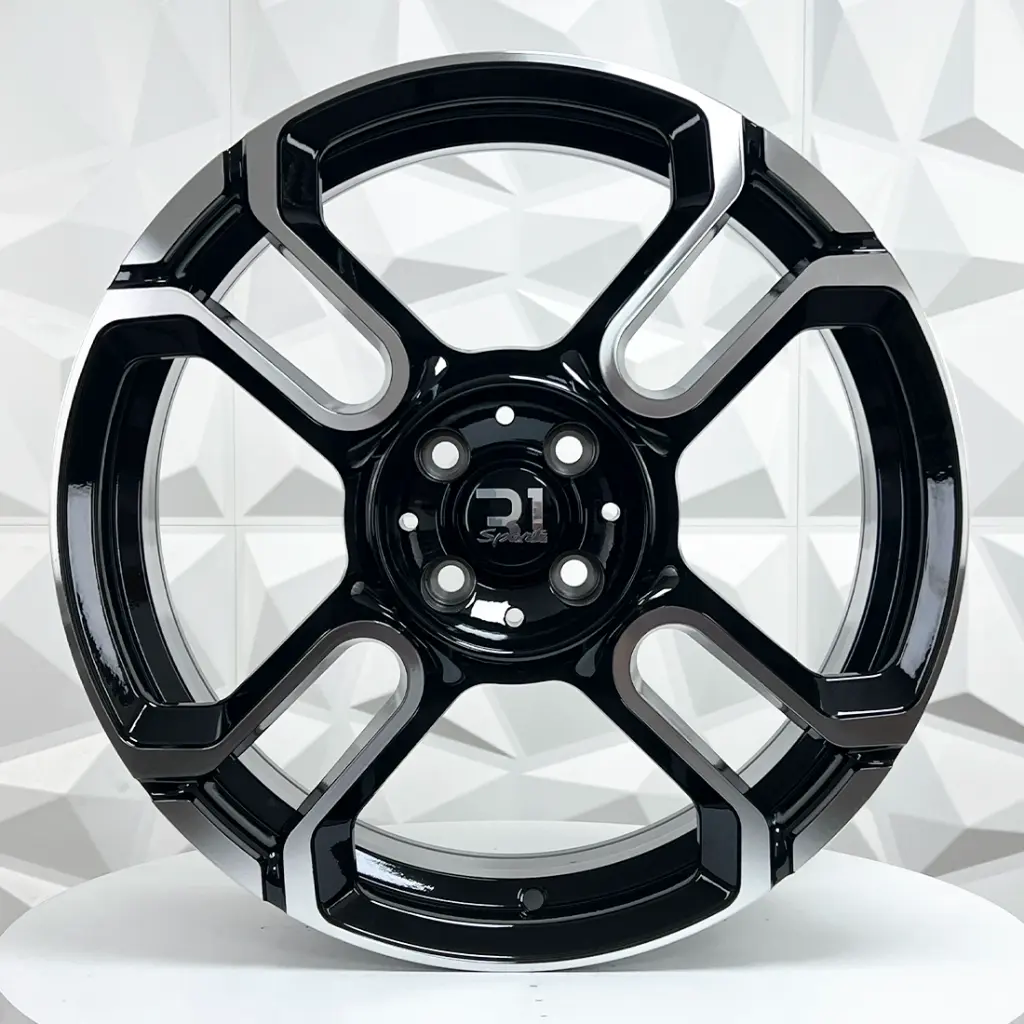 RIN 18X7 4-100 R1 SPORT F8002 BLACK MACHINE FACE ET45 CB56.1