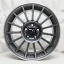 RIN 15X6.5 5-100 R1 SPORT QC1690 DARK GUNMETAL MACHINE LIP ET35 CB73.1