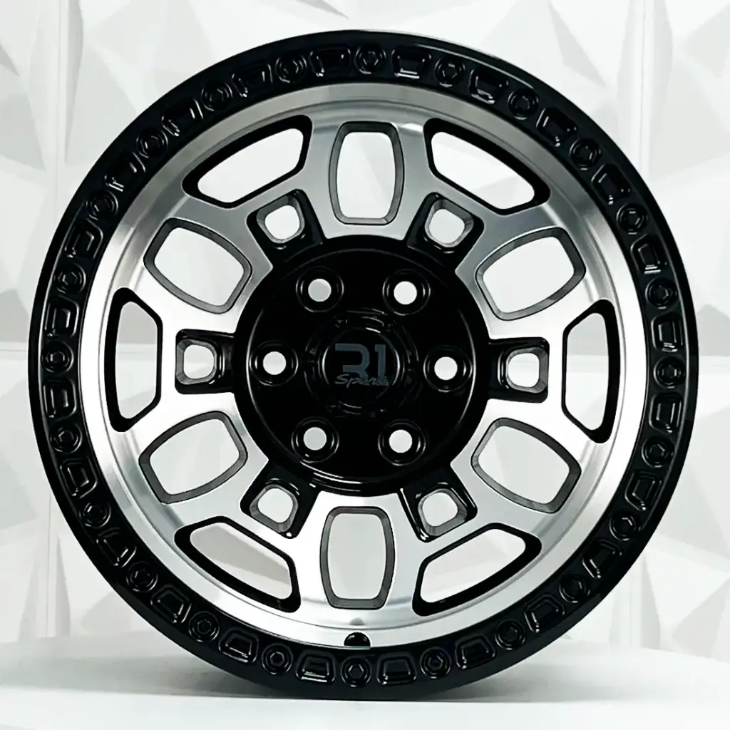 RIN 16X8 6-139.7 R1 SPORT ULF-S07 FLOW FORM BLACK MACHINE FACE ET0 CB106.1