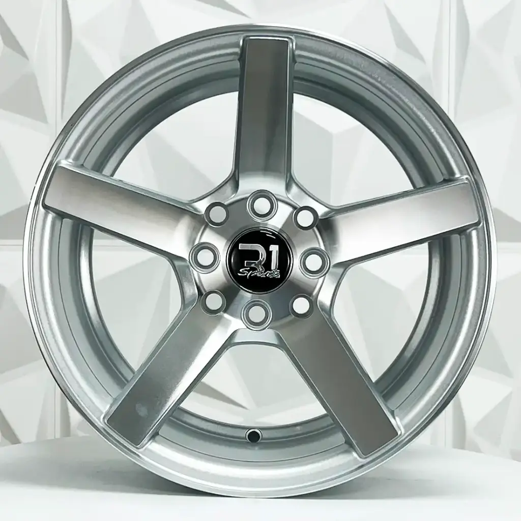 RIN 15X8 4-100/114.3 R1 SPORT 5570R SILVER MACHINE FACE ET28 CB73.1