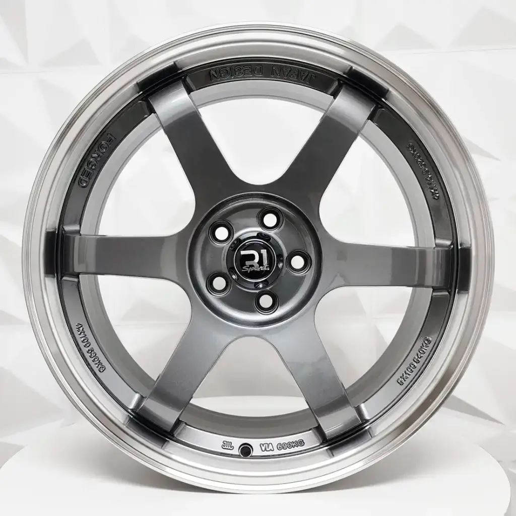 RIN 18X8 5-100 R1 SPORT A003 GUNMETAL MACHINE LIP ET38 CB73.1