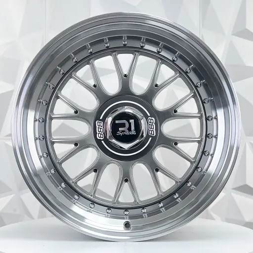 [174818] RIN 17X8 4-100/108 R1 SPORT QC1871 HYPER BLACK POLISHED LIP+RIVETS* ET15 CB73.1