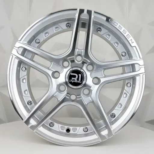 [141509] RIN 14X6 4-100/114.3 R1 SPORT 1134 SILVER MF+CHROME RIVETS ET30 CB73.1