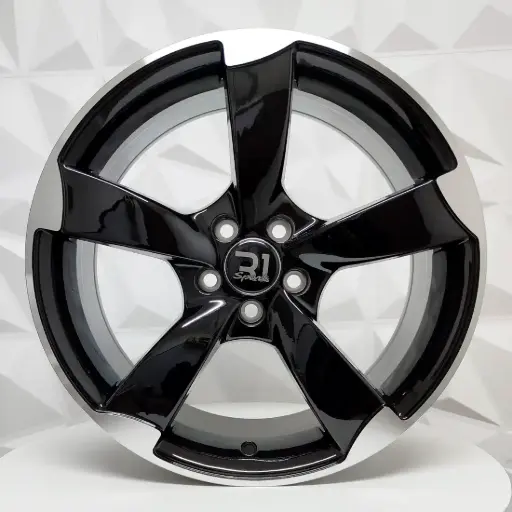 [184581] RIN 18X8 5-112 R1 SPORT QC5157 BLACK MACHINE LIP ET40 CB73.1